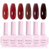 image:imageMelodySusie Jelly Gel Nail Polish Set6 Transparent ColorsMilky or Jelly TextureAutumn and Winter Dark Colors Soak Off UV LED Light Cure or Salon Manicure and Nail Art DIY at HomeDeep Red Jelly Gel Set