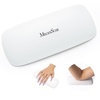 image:imageMelodySusie Nail Arm Rest Soft PU Leather Wrist Support Cushion Portable Hand Rest for Acrylic Gel Nail Art EasyClean for Home Salon Travel PinkWhite
