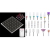 image:imageMelodySusie Nail Drill Bits Holder with 36 Holes and 21pcs Nail Drill Bit Set Professional 332 Ceramic Diamond Carbide Acrylic Gel Nail Art Tool Kit