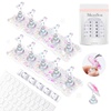 image:imageMelodySusie Nail Stand for Press Ons 3 PCS Shiny Magnetic Bases Sets for Practice Painting Display with Brush Holder and 100 Pcs Reusable DoubleSided Tape for Home DIY Salon SuppliesShiny Wave