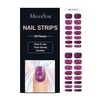 image:imageMelodySusie Semi Cured Gel Nail Strips Deep Purple Sky Works with Lamp Salon Quality Long Lasting Easy to Apply and Remove Includes 30 Strips 2 Prep Pads File and Wooden Stick
