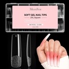 image:imageMelodySusie Short Ballerina X Nail Tips  300Pcs 15 Sizes Clear Acrylic Half Matte Full Cover Press on Nails for DIY Extension amp Salon UsePreShaped for LongLasting ManicureLong Square