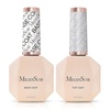 image:imageMelodySusie Top Coat Builder Gel Base Coat No Wipe Glossy Set Long Lasting Shine Finish Soak Off UV LED Nail Lamp Nail Polish Art Design Manicure Kit Perfect Gifts for Women Girls 3 Pcs 15ml ClearTop Coat and Base Coat Clear