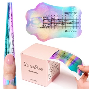 image:imageMelodySusie 100 Pcs Nail Swatch Sticks with Ring Clear Swatches for Gel Polish Transparent Acrylic Practice Tips Suitable for Displaying Colors Training Nail Art for Beginners and ProfessionalsSilver