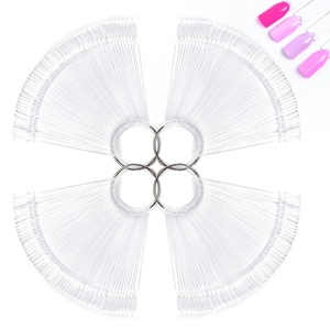 image:imageMelodySusie 100 Pcs Nail Swatch Sticks with Ring Clear Swatches for Gel Polish Transparent Acrylic Practice Tips Suitable for Displaying Colors Training Nail Art for Beginners and Professionals200 Pcs