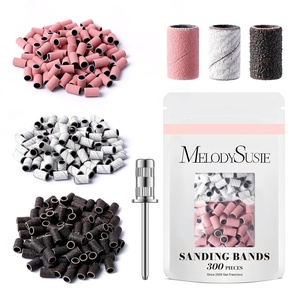 image:imageMelodySusie 202 Pcs Sanding Bands for Nail Drill 5 Colors Coarse Medium Fine Grit Efile Sand Set 80120150180240 2 Pieces Nail Drill BitsAColorful