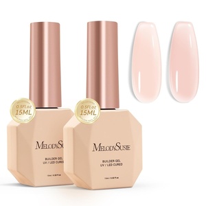 image:imageMelodySusie 2PCS 15ML Nude and Pink Builder Gel Set for Nails Thickening Soak Off UV Extension Gel Rhinestone Glue in a Bottle for Nail Art Design Gift for Women DIY Manicure at HomeNude 018Nude 019
