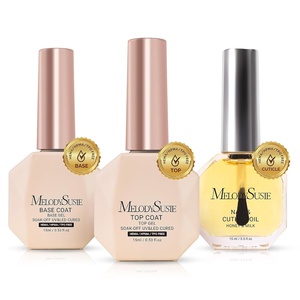 image:imageMelodySusie 2PCS Nail Dehydrator and Primer Professional Natural Hema Free and Acid Free PrimerDehydrator for Acrylic Powder and Gel Nail PolishFast Dry 15MLTop Coat Base Coat Cuticle Oil Set