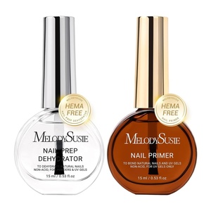 image:imageMelodySusie 2PCS Nail Dehydrator and Primer Professional Natural Hema Free and Acid Free PrimerDehydrator for Acrylic Powder and Gel Nail PolishFast Dry 15MLNail Dehydrator and Primer Set