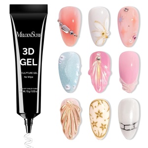image:imageMelodySusie 3D Gel Nail Art Clear Sculpting Gel No Wipe Nail Art Gel for Molding Painting Chrome Powder amp Rhinestone Glue UVLED Cured 3D Nail Design 15g3d15g