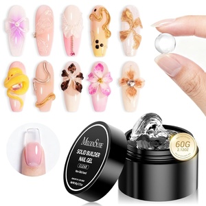 image:imageMelodySusie 3D Gel Nail Art Clear Sculpting Gel No Wipe Nail Art Gel for Molding Painting Chrome Powder amp Rhinestone Glue UVLED Cured 3D Nail Design 15g3d60g