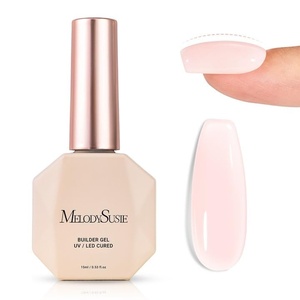 image:imageMelodySusie 3PCS 15ML Nude and Pink Base Colors Builder Gel Set for Nails Thickening Soak Off UV Extension Gel Rhinestone Glue in a Bottle for Nail Art Design Gift for Women DIY Manicure at HomeMilky Pink004
