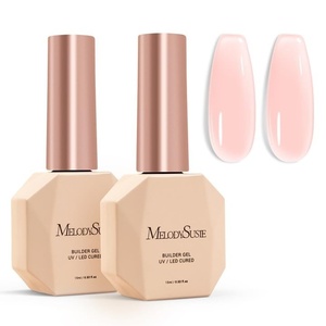image:imageMelodySusie 3PCS 15ML Nude and Pink Base Colors Builder Gel Set for Nails Thickening Soak Off UV Extension Gel Rhinestone Glue in a Bottle for Nail Art Design Gift for Women DIY Manicure at HomeMilky Pink 0122