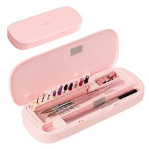 image:imageMelodySusie Acrylic Nail Tool Storage Box Portable Dustproof Stand Displayer Holder Organizer Container Manicure Efile Accessories Nail Drill Kit Case Travel Salon Home PurpleOnly BoxPink
