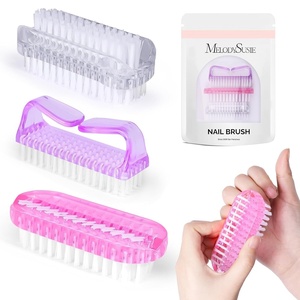 image:imageMelodySusie All in One Nail Brush Set 6 Pack Nail Brushes for Cleaning Fingernails Nail Dust Brush and Cleaner Scrubbing Set Manicure Pedicure Tools for Men and WomenPurple  Pink and White