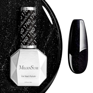 image:imageMelodySusie Black Gel Nail Polish 05fl oz Nails Soak Off UV LED Black Shimmer Gel Polish Gift for Women Nail Art Manicure Salon DIY Nail Design Decoration at Home1760ABlack Shimmer1760