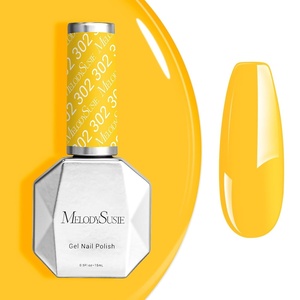image:imageMelodySusie Black Gel Nail Polish 05fl oz Nails Soak Off UV LED Black Shimmer Gel Polish Gift for Women Nail Art Manicure Salon DIY Nail Design Decoration at Home1760ABright Yellow302