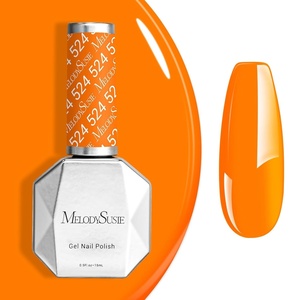 image:imageMelodySusie Black Gel Nail Polish 05fl oz Nails Soak Off UV LED Black Shimmer Gel Polish Gift for Women Nail Art Manicure Salon DIY Nail Design Decoration at Home1760ABright Orange524