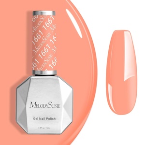 image:imageMelodySusie Black Gel Nail Polish 05fl oz Nails Soak Off UV LED Black Shimmer Gel Polish Gift for Women Nail Art Manicure Salon DIY Nail Design Decoration at Home1760ACoral Orange1661