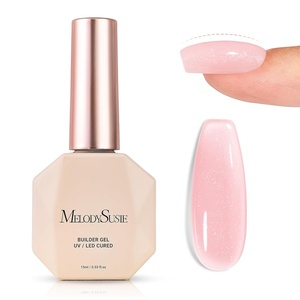 image:imageMelodySusie Builder Gel Nail Set for Nails Thickening6 Colors 15ML Nude Pink Base Colors Clear Rubber Base Gel PolishSoak Off UV ExtensionRhinestone Nail Glue in a Bottle Gift for WomenPink Shimmer458