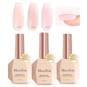 image:imageMelodySusie Builder Gel Nail Set for Nails Thickening6 Colors 15ML Nude Pink Base Colors Clear Rubber Base Gel PolishSoak Off UV ExtensionRhinestone Nail Glue in a Bottle Gift for Women018019104