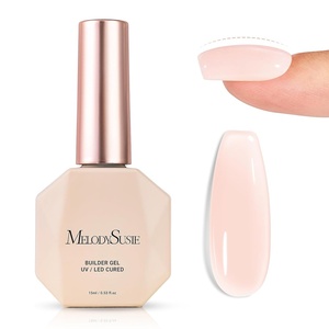 image:imageMelodySusie Builder Gel Nail Set for Nails Thickening6 Colors 15ML Nude Pink Base Colors Clear Rubber Base Gel PolishSoak Off UV ExtensionRhinestone Nail Glue in a Bottle Gift for Women18