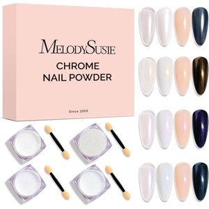 image:imageMelodySusie Champagne Chrome Nail Powder for Gel NailsMetallic Mirror Effect Pigment Stylish and Technological Fine Glitter for Home DIY Salon UseGold White Purple Blue