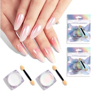 image:imageMelodySusie Champagne Chrome Nail Powder for Gel NailsMetallic Mirror Effect Pigment Stylish and Technological Fine Glitter for Home DIY Salon UsePearl and Aurora