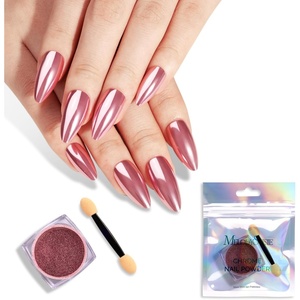 image:imageMelodySusie Champagne Chrome Nail Powder for Gel NailsMetallic Mirror Effect Pigment Stylish and Technological Fine Glitter for Home DIY Salon UsePink