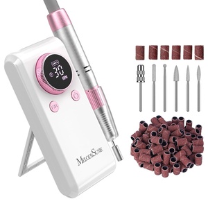 image:imageMelodySusie ClipOn Rechargeable 2in1 Nail Drill with Adjustable BuiltIn StandSM330G 35000RPM EFile with Lightweight Handpiece for All Manicure Shaping amp Gel Removal for Advanced Home amp Salon Use30000rpm Carbon Motorrose