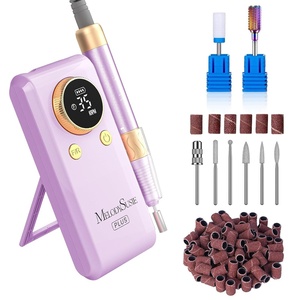 image:imageMelodySusie ClipOn Rechargeable 2in1 Nail Drill with Adjustable BuiltIn StandSM330G 35000RPM EFile with Lightweight Handpiece for All Manicure Shaping amp Gel Removal for Advanced Home amp Salon Use35000rpm Coreless Motorpurple