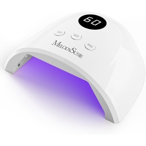 image:imageMelodySusie Compact Advanced UV LED Nail Lamp PPlus30F Nail Dryer with 3 Timers amp Smart Sensor Cures All Gels Especially Rhinestone Glue Solid amp Liner Gel Polishes for Advanced DIY at Home PinkWhite