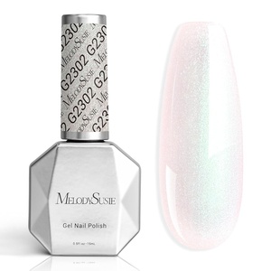 image:imageMelodySusie Galaliver Green Glitter Gel Nail Polish 15ML Sparkly Bright Green Shimmer Gel Polish Soak Off UV LED Cured Long Lasting Gift for Women DIY Nail Design Nail Art Manicure X08White Aurora Green ShimmerG2302