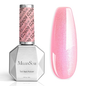 image:imageMelodySusie Galaliver Green Glitter Gel Nail Polish 15ML Sparkly Bright Green Shimmer Gel Polish Soak Off UV LED Cured Long Lasting Gift for Women DIY Nail Design Nail Art Manicure X08Jelly Pink ShimmerG2610