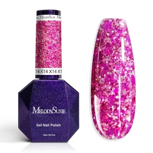 image:imageMelodySusie Galaliver Pink Glitter Gel Nail Polish 15ML Sparkly Purple Shimmer Gel Polish Soak Off UV LED Cured Long Lasting Gift for Women DIY Nail Design Nail Art Manicure X06Romantic Hot Pink GlitterX14