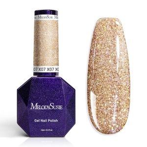 image:imageMelodySusie Galaliver Pink Glitter Gel Nail Polish 15ML Sparkly Purple Shimmer Gel Polish Soak Off UV LED Cured Long Lasting Gift for Women DIY Nail Design Nail Art Manicure X06Golden Brown X07