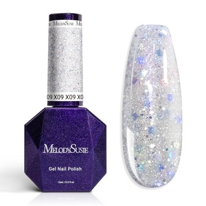 image:imageMelodySusie Galaliver Pink Glitter Gel Nail Polish 15ML Sparkly Purple Shimmer Gel Polish Soak Off UV LED Cured Long Lasting Gift for Women DIY Nail Design Nail Art Manicure X06Colorful Silver GlitterX09