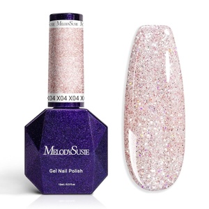 image:imageMelodySusie Galaliver Pink Glitter Gel Nail Polish 15ML Sparkly Purple Shimmer Gel Polish Soak Off UV LED Cured Long Lasting Gift for Women DIY Nail Design Nail Art Manicure X06Bright Pink X04