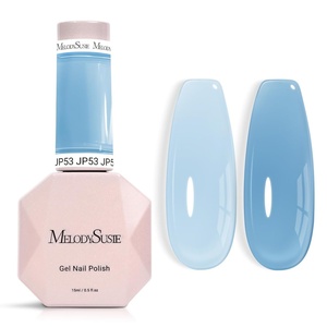 image:imageMelodySusie Gel Nail Kit with PART06G Cordless UV Lamp Rechargeable LED UV Light with Smart Sensor Classic Popular Colors Plant Based Nails Polish with Top Base Coat Builder Gel Beginner Nail KitHaze BlueJP53