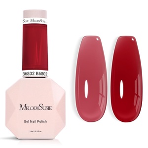 image:imageMelodySusie Gel Nail Kit with PART06G Cordless UV Lamp Rechargeable LED UV Light with Smart Sensor Classic Popular Colors Plant Based Nails Polish with Top Base Coat Builder Gel Beginner Nail KitGlassy RedB6802