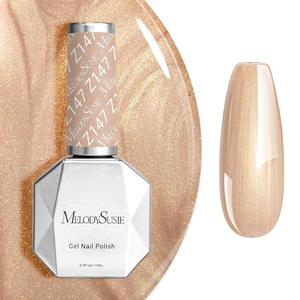 image:imageMelodySusie Gel Nail Polish Kit with UV Light PART06F Popular Color Gel with Builder and Baser ampGlossy Top Coat Soak Off Includes Nail Art Tools Nail Art Gift for Women amp GirlsPearlescent Gold Shimmerz147