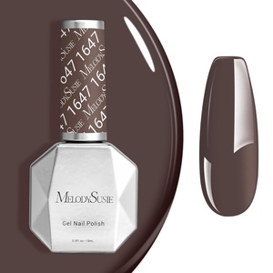 image:imageMelodySusie Gel Nail Polish Kit with UV Light PART06F Popular Color Gel with Builder and Baser ampGlossy Top Coat Soak Off Includes Nail Art Tools Nail Art Gift for Women amp GirlsAGray Brown1647