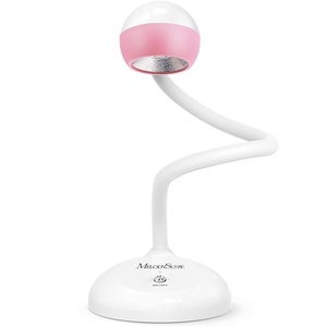 image:imageMelodySusie Gooseneck Cordless UV Nail Lamp with Adjustable Light Angle SPro09M 2in1 Rechargeable Fast Curing Nail Dryer Cures All Gels Especially Rhinestone Glue amp Liner Gel PolishMatte Pink Nail Art Lamp