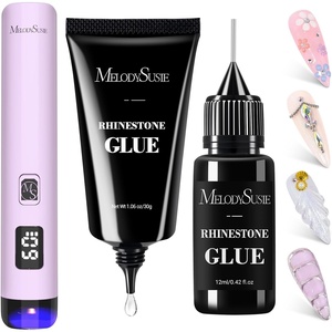 image:imageMelodySusie Handheld UV Light for Gel Nails with Stand and Nail Rhinestone Glue Set White Mini Portable Cordless Nail Lamp with LCD Display Flash Cure Nail Dryer for Nail Art Design DIY at Homepurple