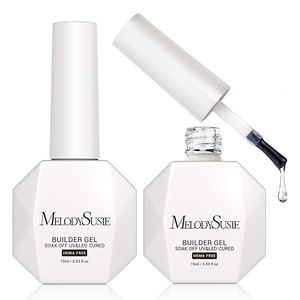 image:imageMelodySusie Hema Free Clear Builder Nail Gel for Nails Thickening Tpo Free 05 Fl Oz Soak Off UV Extension Gel Nail Art Design Salon DIY Manicure at Home for WomenClear 2PCS Hema Free Builder Gel