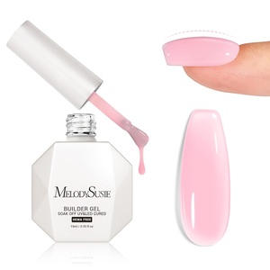 image:imageMelodySusie Hema Free Clear Builder Nail Gel for Nails Thickening Tpo Free 05 Fl Oz Soak Off UV Extension Gel Nail Art Design Salon DIY Manicure at Home for WomenPink Builder H1604