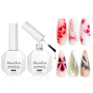 image:imageMelodySusie Hema Free Clear Builder Nail Gel for Nails Thickening Tpo Free 05 Fl Oz Soak Off UV Extension Gel Nail Art Design Salon DIY Manicure at Home for WomenClear2PCS Hema Free Blooming Gel