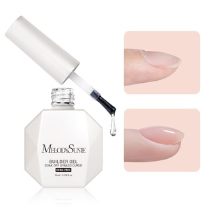 image:imageMelodySusie Hema Free Clear Builder Nail Gel for Nails Thickening Tpo Free 05 Fl Oz Soak Off UV Extension Gel Nail Art Design Salon DIY Manicure at Home for WomenAClear Builder