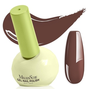 image:imageMelodySusie Highly Pigmented Gel Nail Polish Set 056 floz TiltandStand Bottle HEMA Free PlantBased Formula 6 Colors Macarons Soak Off UV LED Manicure Kit Gift BoxMocha Brown Dark RedB7205Tudor Brown