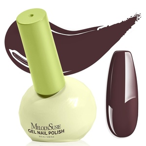 image:imageMelodySusie Highly Pigmented Gel Nail Polish Set 056 floz TiltandStand Bottle HEMA Free PlantBased Formula 6 Colors Macarons Soak Off UV LED Manicure Kit Gift BoxMocha Brown Dark RedB2202Bordeaux Red